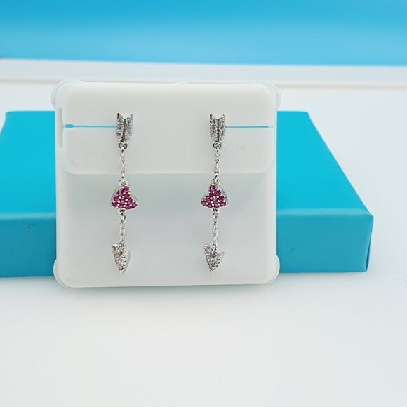 "925 Sterling Silver CZ Beautiful Earrings for Women, 1USPAR4254 - Picture 3 of 11